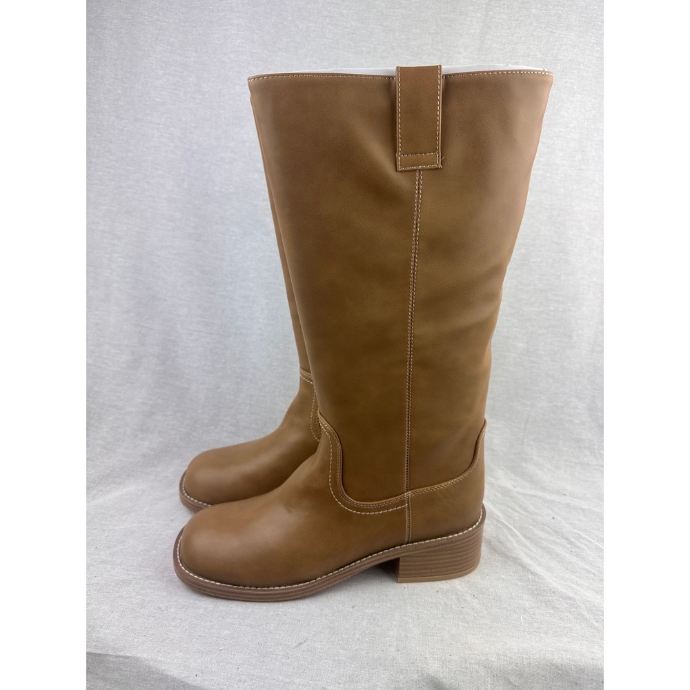 Universal Thread Womens Cognac Brown Tall Riding Boots Memory Foam Size 10 NEW